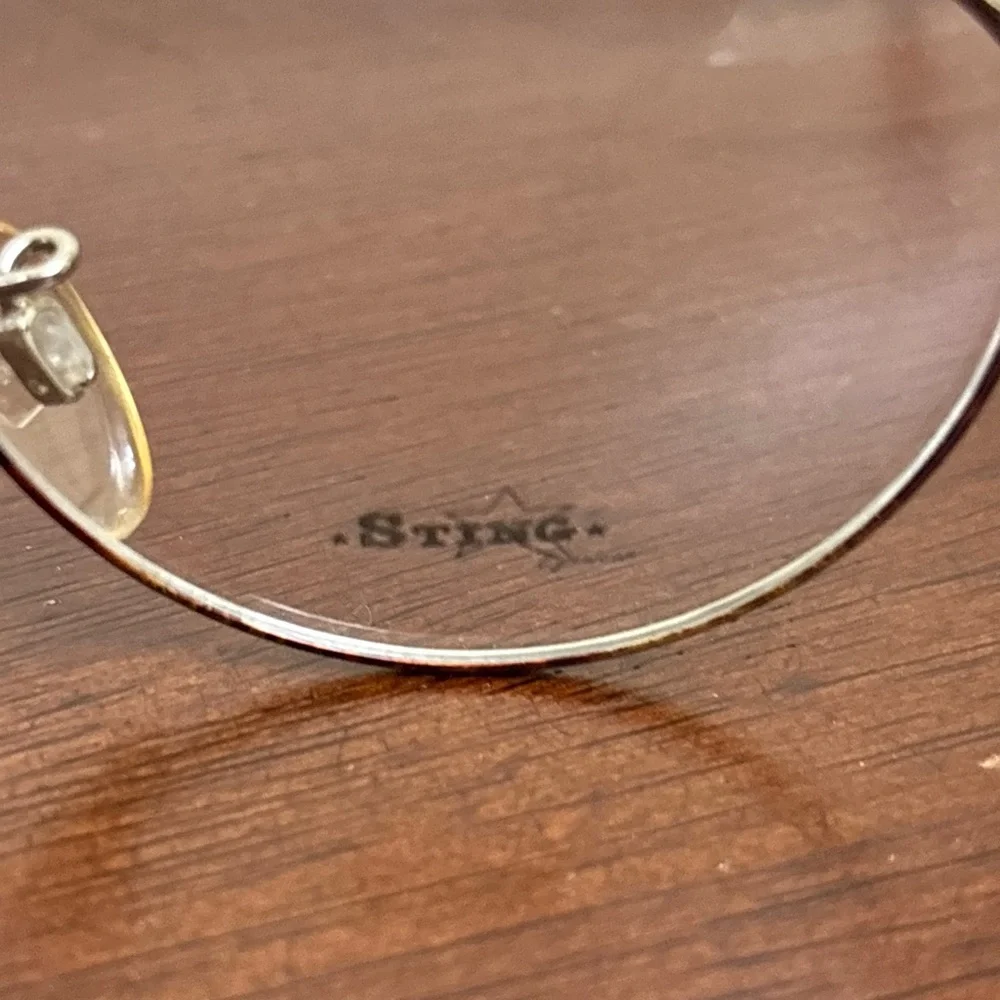 Sting 4153 Eyeglasses Frames Tortoise Gold Round Full Rim Silver